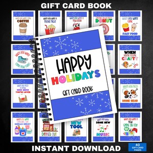 Livro de cartões-presente de Natal, presente de Natal para impressão para adolescentes, presente de Natal para faculdade, presente de Natal para crianças e adultos, presente de Natal exclusivo, presente personalizado