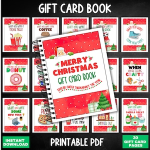 Libro di biglietti regalo di Natale, regalo di Natale stampabile per adolescenti, regalo di Natale per l'università, regalo di Natale per bambini e adulti, regalo di Natale unico