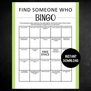 Icebreaker-spel, afdrukbare Icebreaker-bingo Zoek iemand die kan, menselijke bingo, pastelparty-startspel, minglebingo