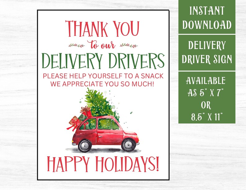 DELIVERY DRIVER SNACK Vintage Metal Tin Street