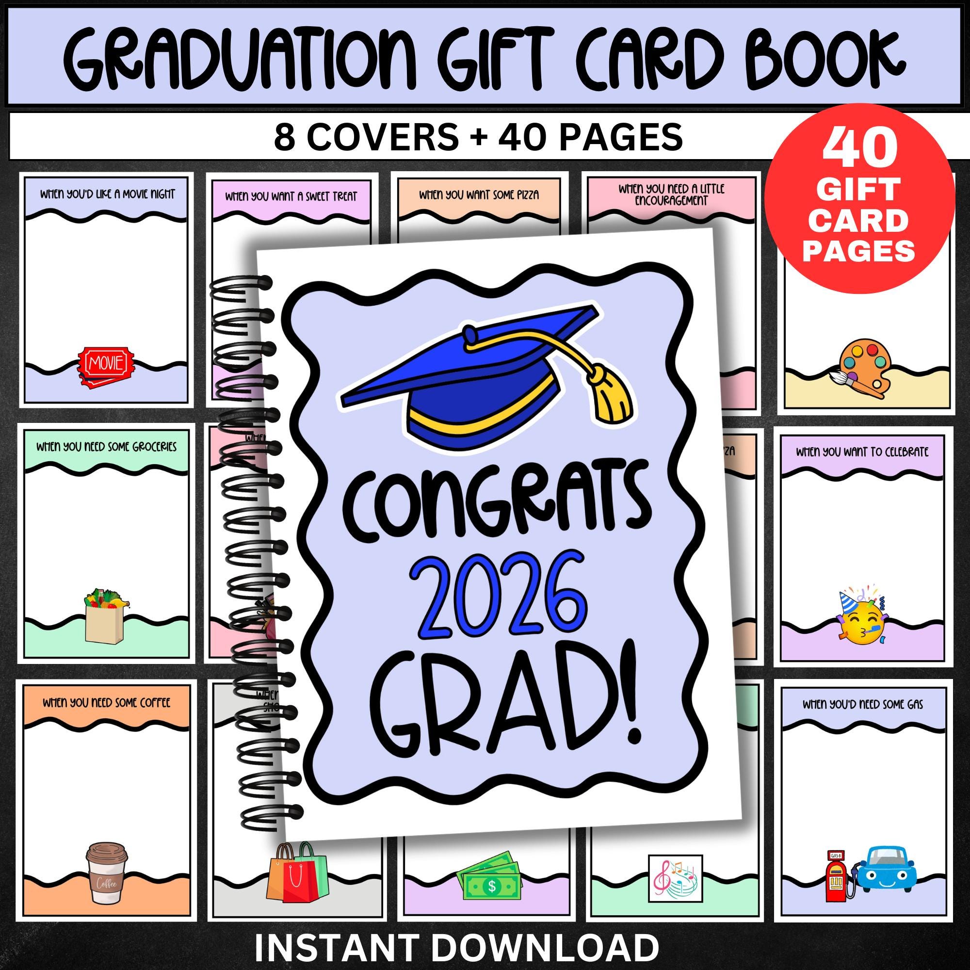 best gift cards for grads College graduation gifts - College Graduation card book 2026 Take the guesswork out of what to give when you surprise your recipient with the Best is Yet to Come Assorted Grad Funny Money Cards! Printable Graduation Gift Card Book,