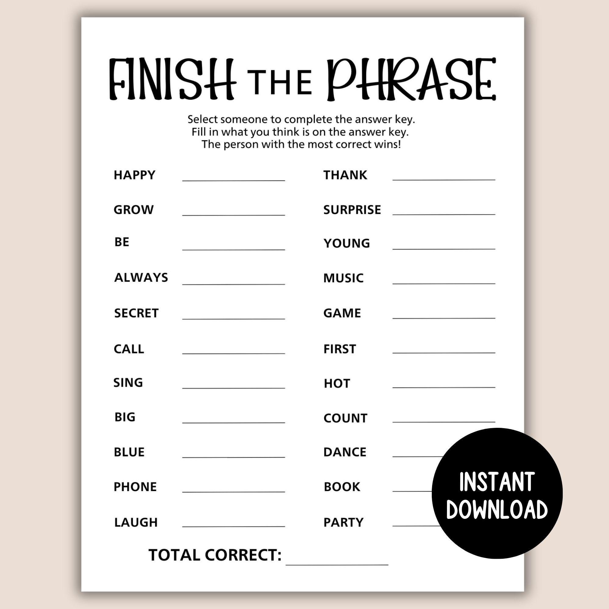 icebreaker-game-printable-finish-the-phrase-game-easy-party-starter-game-trivia-icebreaker-finish-the-phrase-game-office-party-game-etsy for Free Printable Finish The Phrase Icebreaker Game, Printable Finish the Phrase Game, Easy Party Starter Game, Trivia Icebreaker, Finish the Phrase Game, Office Party Game - Etsy for Free Printable Finish The Phrase