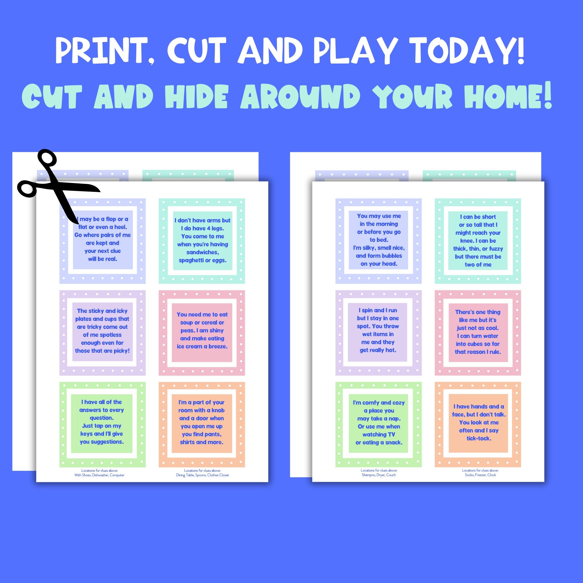 Indoor Scavenger Hunt for Tweens and Teens, Treasure Hunt for Older ...