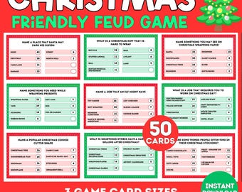 Juego de Navidad para adultos y niños / Juego de Navidad imprimible / Juego de Navidad para fiestas / Juego de Navidad para familias / Trivial navideño