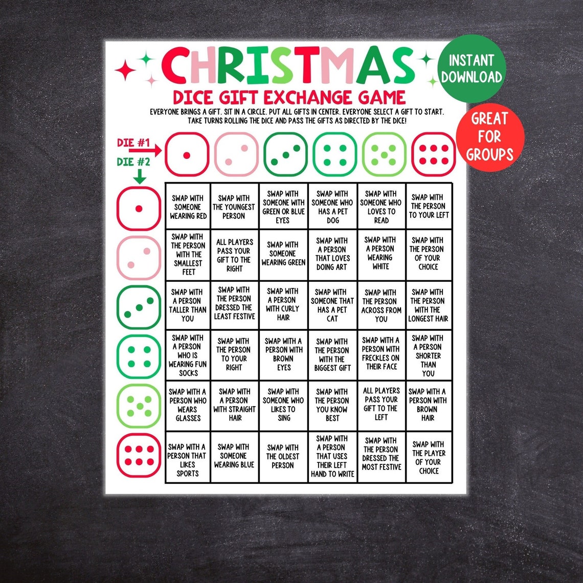 Christmas Gift Exchange Dice Game Printable Group Christmas Game Easy christmas-gift-exchange-dice-game-printable-group-christmas-game-easy