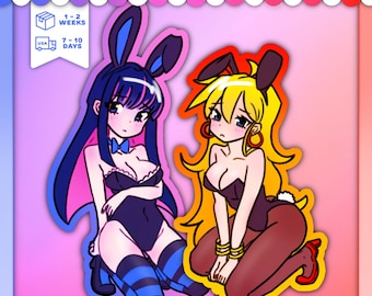 PASWG Panty and Stocking Bunny Suit Holographic Stickers