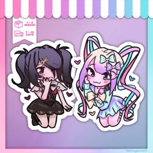 Needy Streamer Overload Ame and Kangel Holographic Sticker
