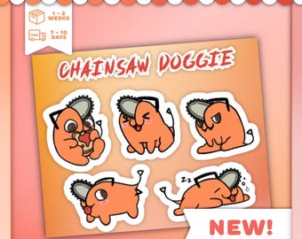 CSM Anime Dog Sticker Sheet | Poochie, Shounen, Anime, Action