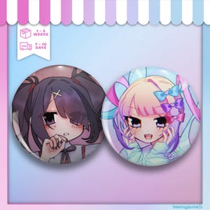 Needy Streamer Overload Ame and Kangel Button Pin&#39;s