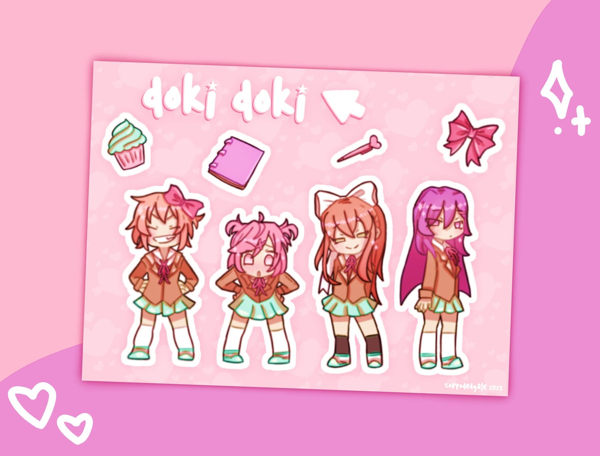 Doki Doki Literature Club 3 Sticker Sheets 