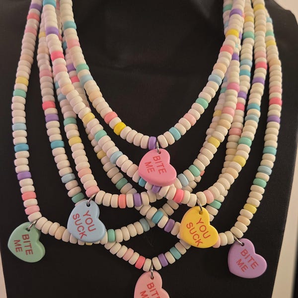 Collar de cuentas de caramelo