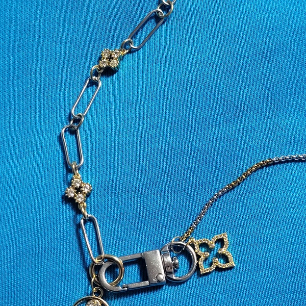 Silver & gold clasp necklace