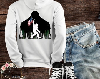 Sasquatch American Flag Digital Design, png, bigfoot, mountains, | dtf, dtg, sublimation, digital download, instant download | diy projects