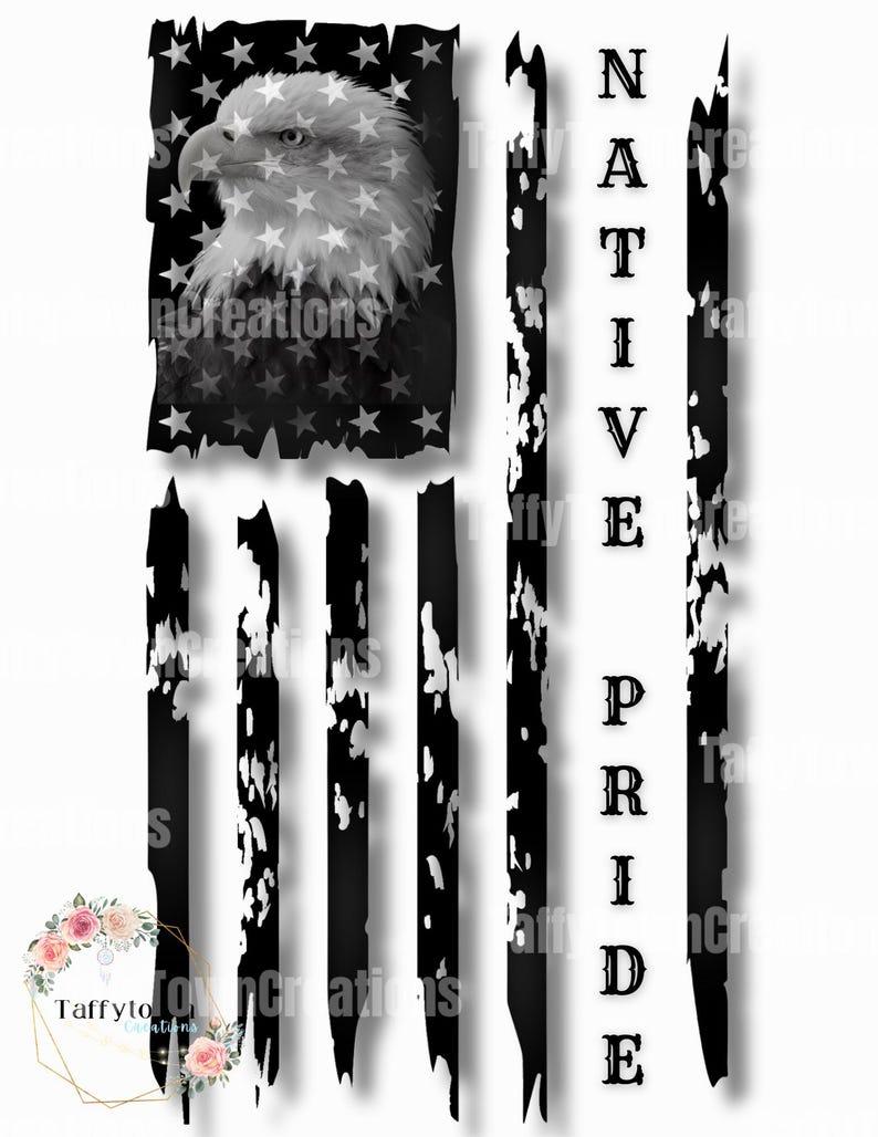 2 Native Flag Designs, American Flag Digital Download, American Eagle ...