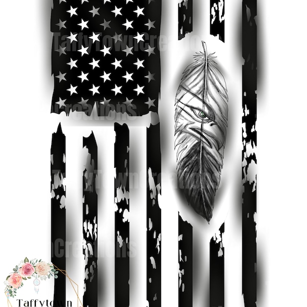 Native American Feather Digital Download, American flag, eagle, downloadable, instant download | png, dtf, dtg, sublimation | diy apparel