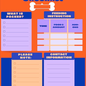 Pet Sitter Checklist