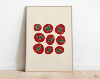 Tomato Art Print: Modern Kitchen Wall Decor (Digital Download)