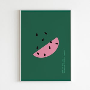 Watermelon Slice Art Print: Abstract Kitchen Wall Decor (Digital Download)