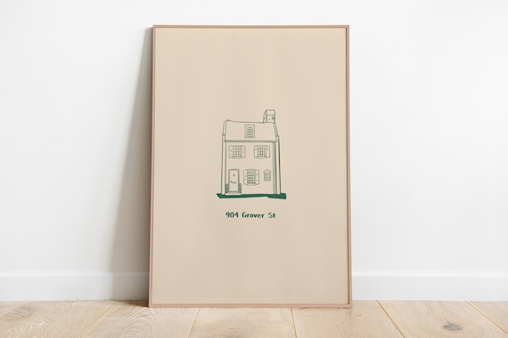 Personalized House Portrait: Custom Line Art Print (Digital Download)