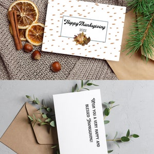Thanksgiving Notecards PRINTABLE Happy Thanksgiving INSTANT DOWNLOAD ...