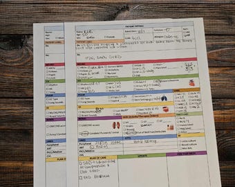 Neuro ICU Nurse Report Sheet-Digital Download for Critical Care Nurses