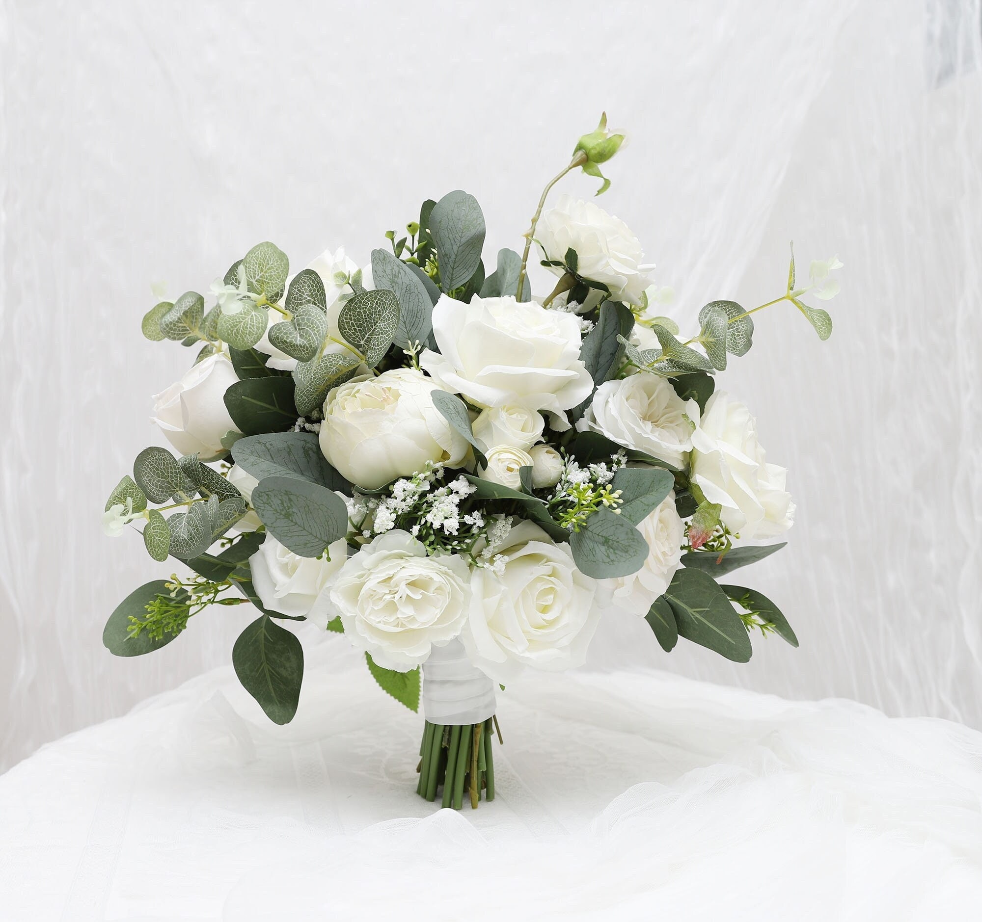 White Rose Wedding Bouquet