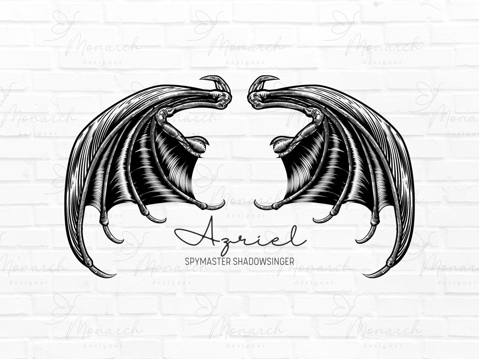 Wingspan ACOTAR Inspired SVG PNG Rhysand Azriel Cassian Etsy