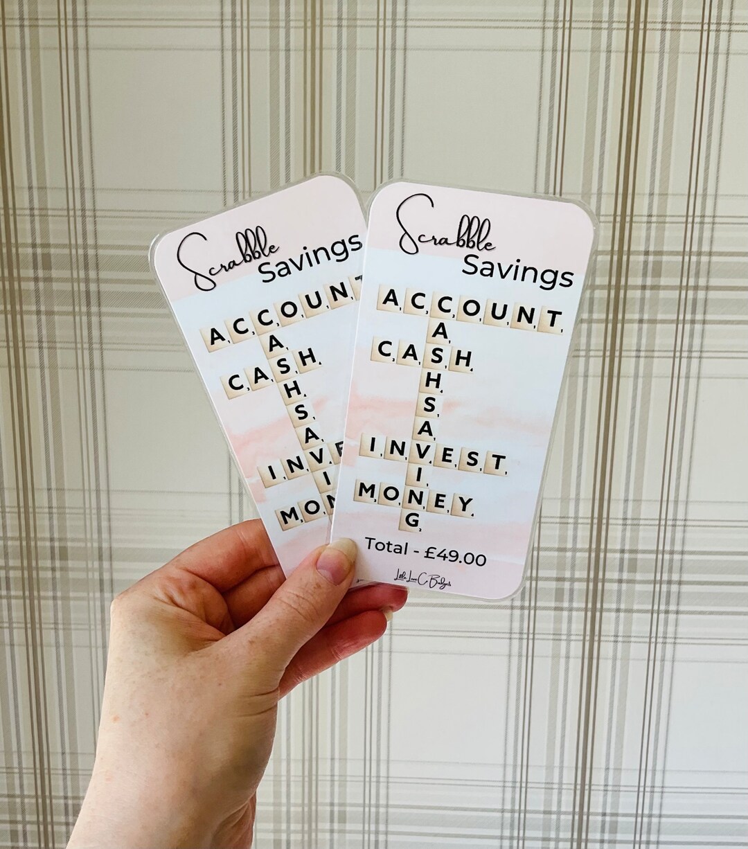 Scrabble Savings Tracker Budget Tracker Cash Saving Fun Etsy