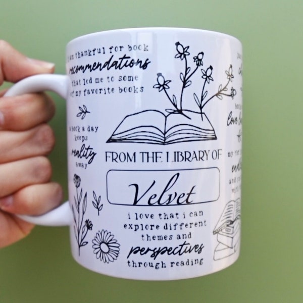 Personalized Book Lovers Mug, Bookish Mug, Book Lover Mug, Book Lovers Gift, Book Lover Mug, Personalized Book Mug, Gift for Book Lover