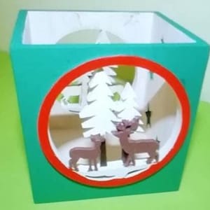 Decorated tea light holder, gift idea, Christmas