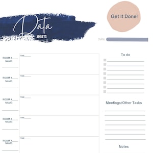 Therapy Data Sheets