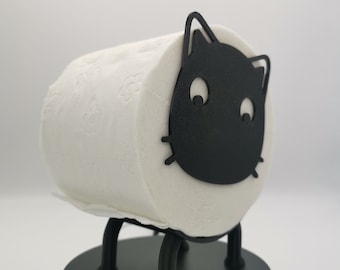 Toilettenpapierhalter Katze | Geschenk Klopapierhalter für Badezimmer Deko Gästebad - Einzugsgeschenk für WC Toilette zum Umzug oder Einzug