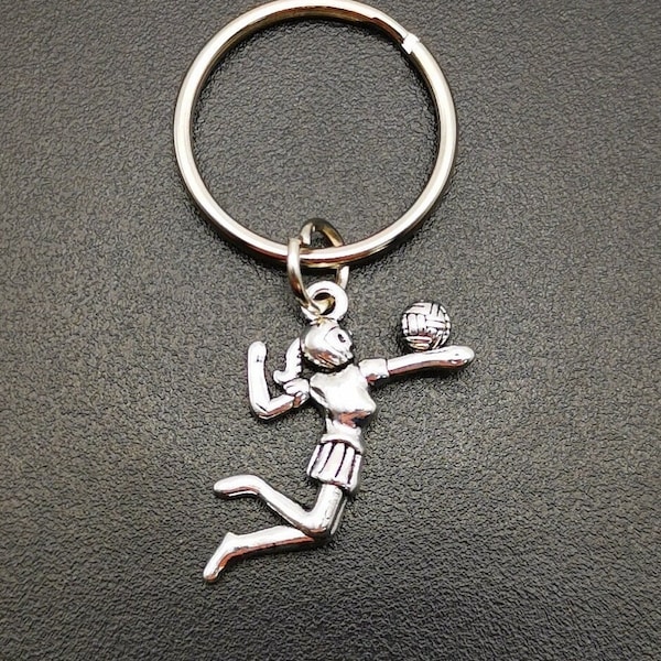 Volleyball Spielerin Schlüsselanhänger | Keychain | Keyring | Charm | Anhänger für weibliche Spieler und Trainer | Geschenkidee Weihnachten