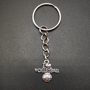 I love volleyball keychain | Volleyballer Keychain | Keyring | Charm | Pendant for volleyball players | Gift idea key and bag tag