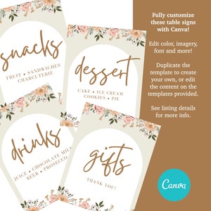 Boho Floral Birthday Party Pack - Girl Birthday - Customizable Signage and Poster - Party Kit
