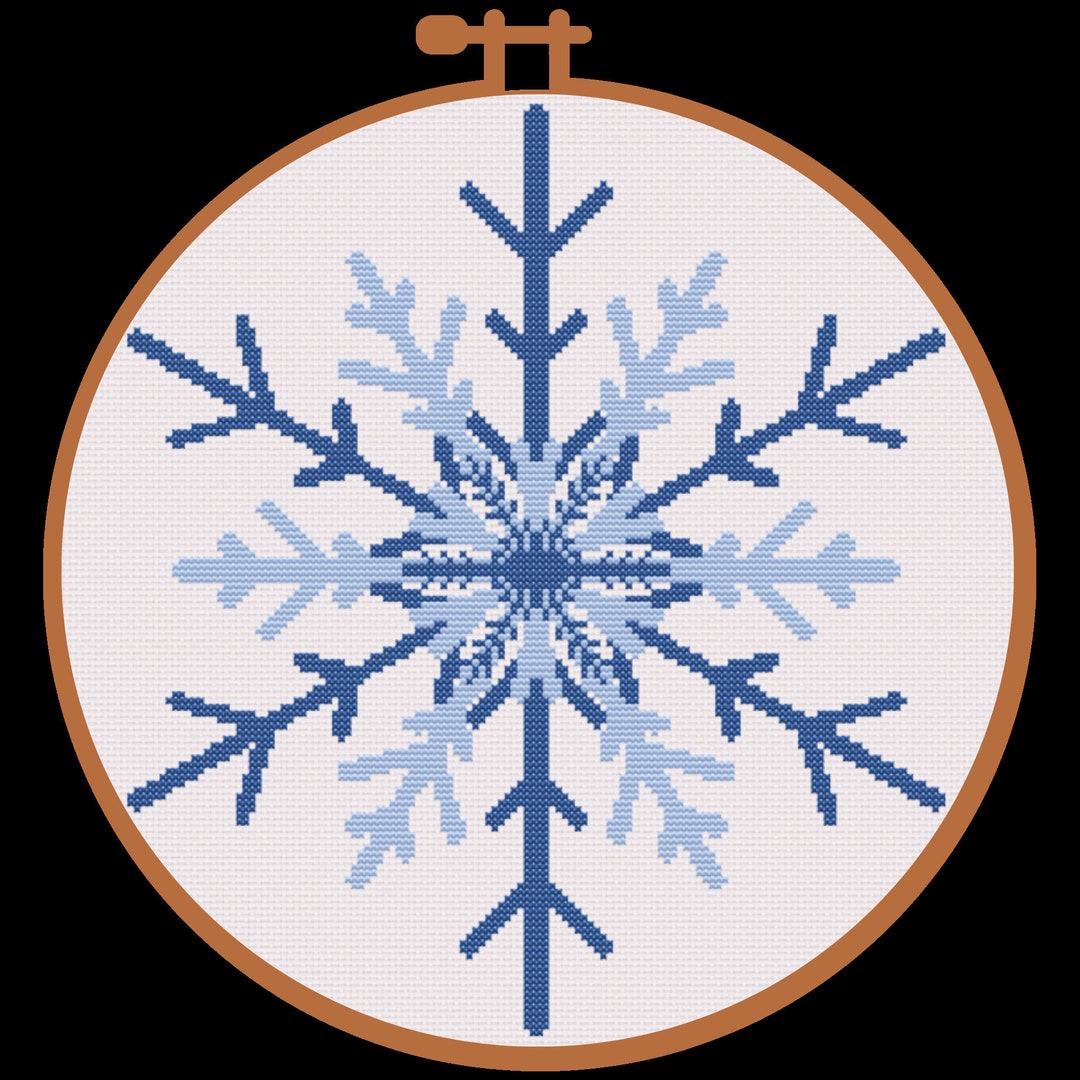 Snowflake Cross Stitch Pattern - Medium Size/skill - Holiday, Winter ...