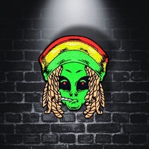 RASTA ALIEN - Parche termoadhesivo - @thepatchalley