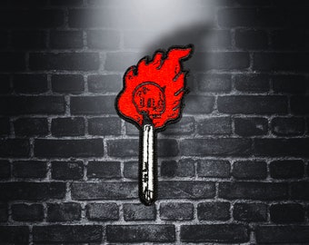 DEVIL's MATCH - Iron on Patch - @thepatchalley