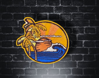 Patch Ricamato Santa Cruz California - Ferro Da Stiro - Distintivo Surf