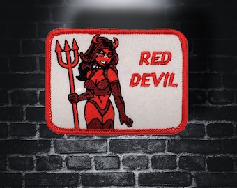 RED DEVIL - Iron on Patch - @thepatchalley