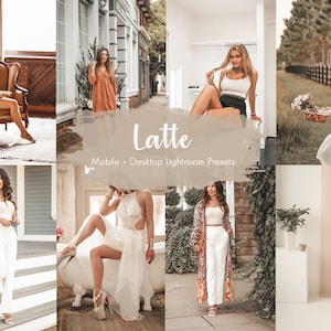 5 Latte Lightroom Presets, Mobile and Desktop, Warm Blogger Presets, Lifestyle Presets for Instagram, Warm Vibes Preset, Creamy Latte Preset