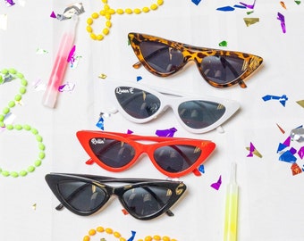Vintage Retro Cat Eye Sunglasses Triangle Rave Shades / Custom Pointed Cateye Festival Sunglasses / Personalized Cute Rave Sunglasses