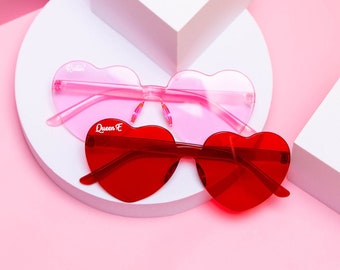 Rave Heart Shaped Sunglasses Music Festival Accessory / Stylish Festival Sunglasses Harry Styles Heart Design / Cute Festival Shades