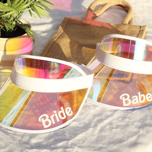 Bachelorette Visor Personalized Bride Visor Pool Party Sun Visor Party Favors