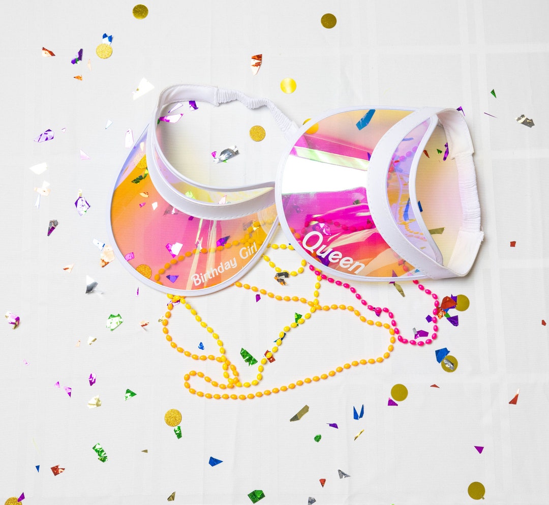 Holographic Visor Personalized Birthday Gift / Pool Beach Party Sun