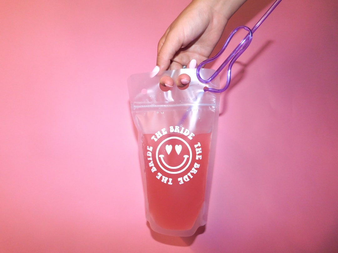 Cute Smiley Face Drink Pouches Party Favors / Bachelorette Party