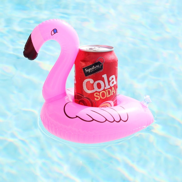 Cute Flamingo Drink Holders Floating Décor / Inflatable Pool Flamingo Can Holders / Pool Beach Bachelorette Birthday Party Tropical Décor