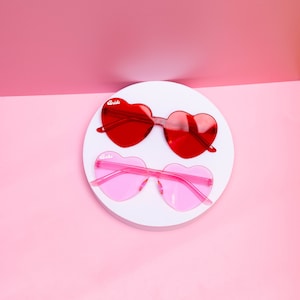Harry Styles Heart Shaped Retro Sunglasses / Bachelorette Party Bride Babe Sunglasses / Bach party favors