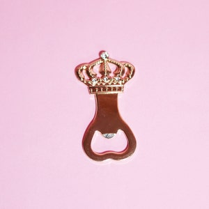 Royal Crown Fancy Bottle Opener / Adult Gift Bachelorette Birthday Party Favor Gift / Rhinestone Queen Crown Bottle Cap Opener