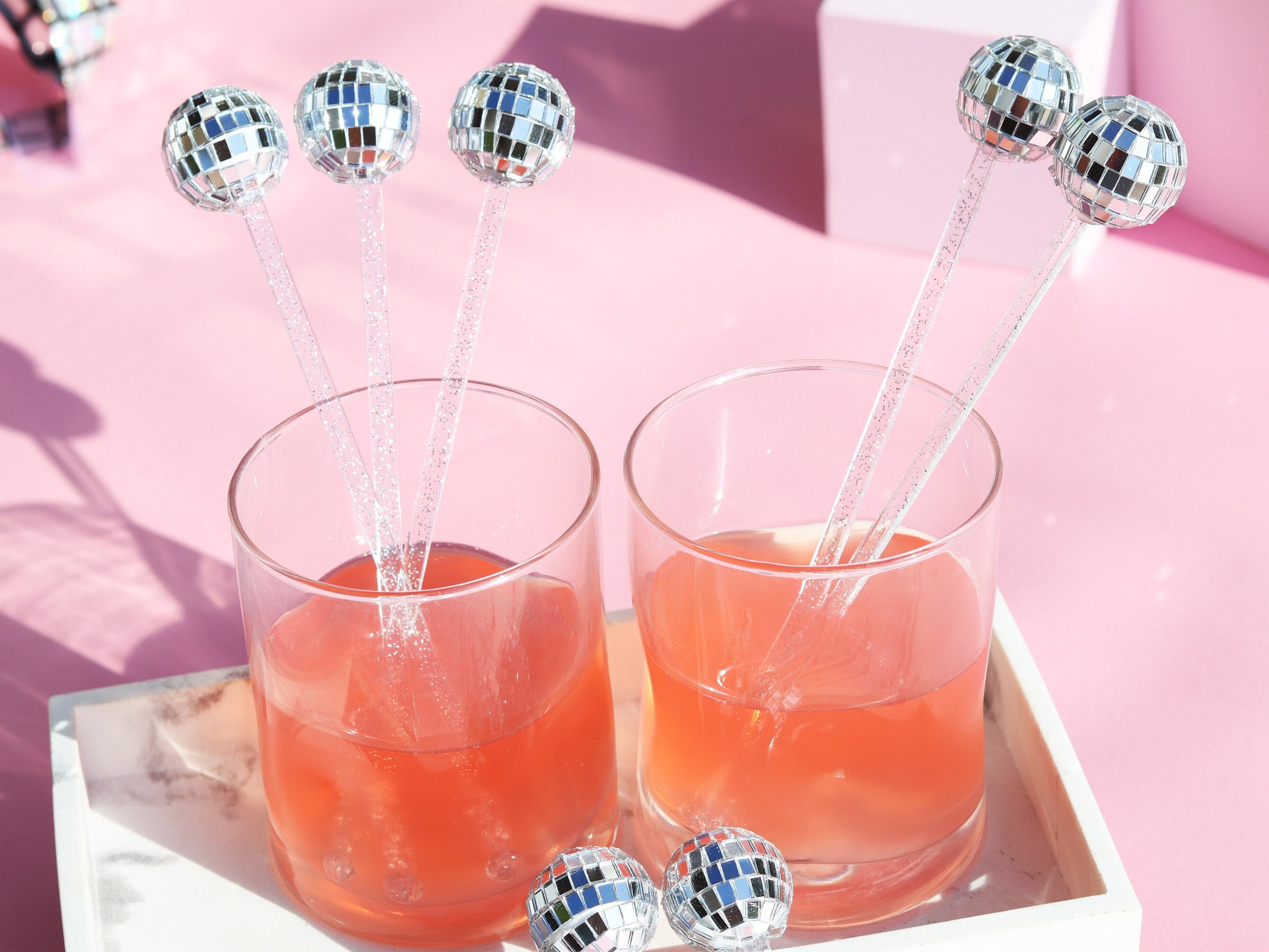 DIY Disco Ball Drink Stirrers